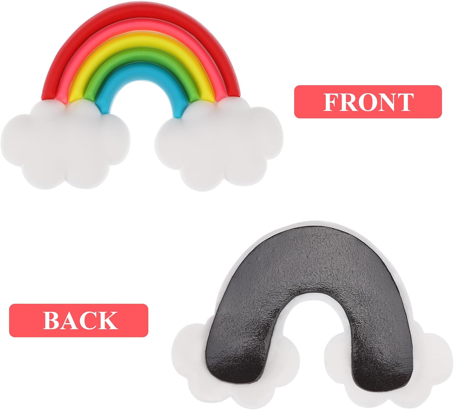 YARNOW 5Pcs Refrigerator Magnets Rainbow Shape - Colorful PVC Rubber Magnetic Stickers for Whiteboard, Fridge, Office, Home Decor image number 5