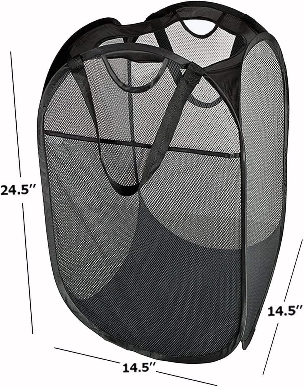 Str-Reinforced Mesh Pop-Up Laundry Hamper-Quality Laundry Basket with Handles Solid Bottom High Carbon Steel Frame, Easy to Open and Fold Flat for Storage, College Dorm or Travel image number 3