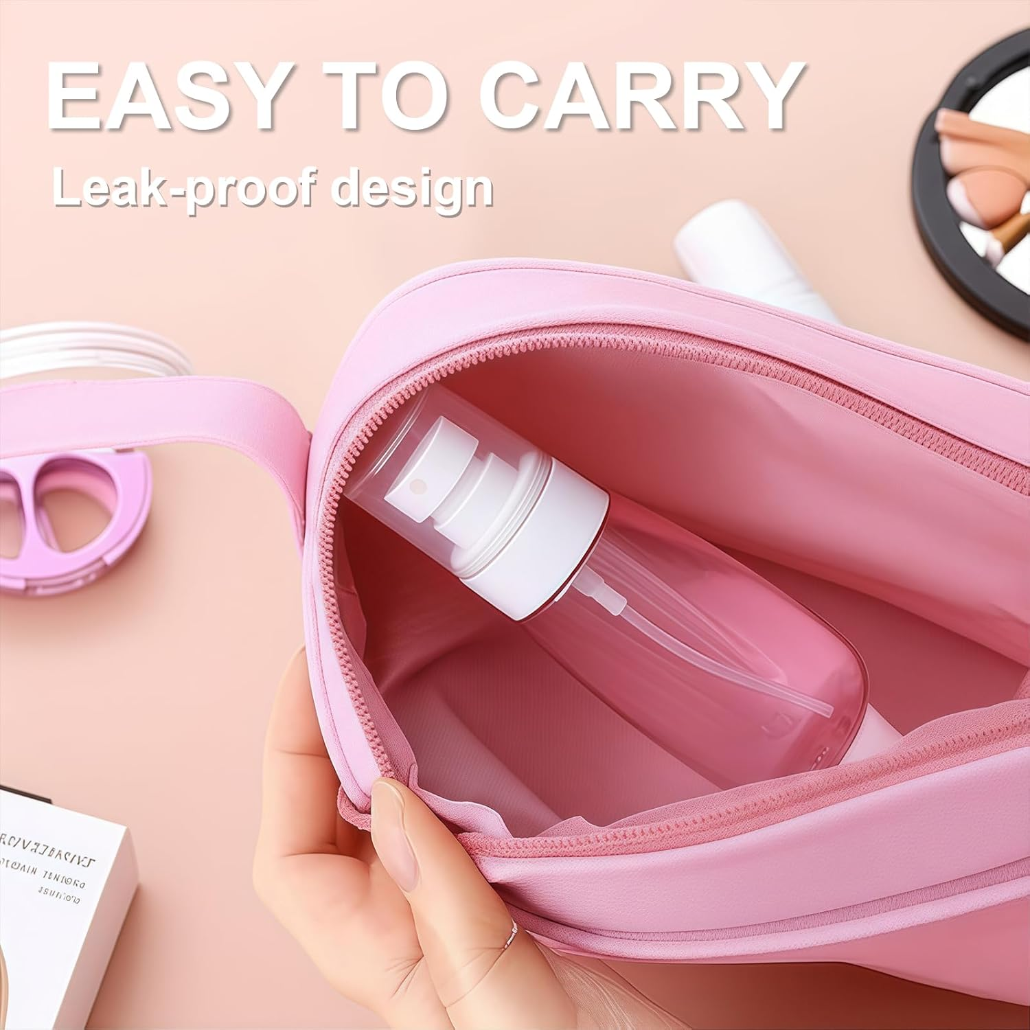 Evadollina Spray Bottle Small, Pack of 5 Mini 60Ml Spray Bottles, Perfume Atomiser, Perfume Refill, Mini Spray Bottle image number 1