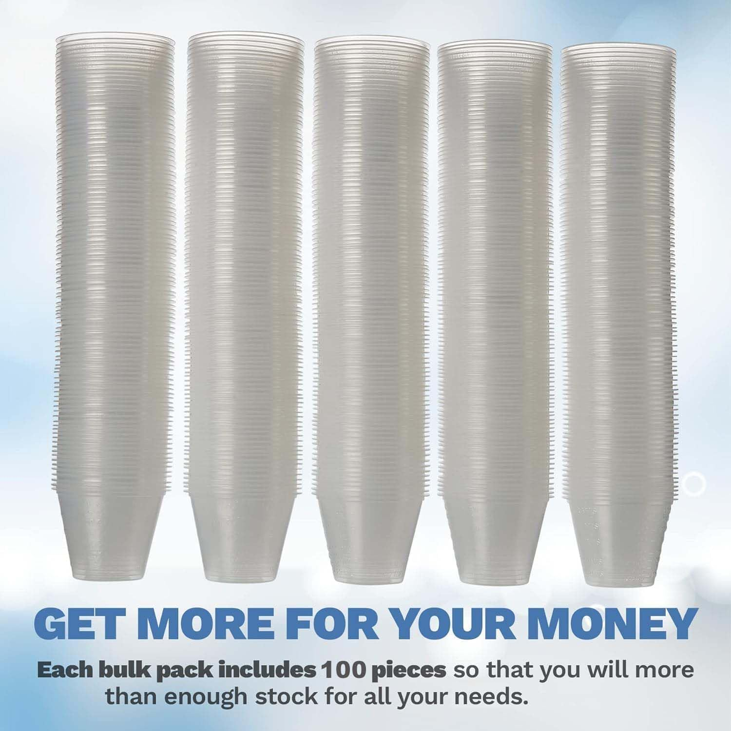 Clear Medicine Cups (1Oz) - Pack of 100 - Plastic Disposable Graduated Medicine Cups with Measurements for Medication Arts & Crafts Mouthwash and More image number 4