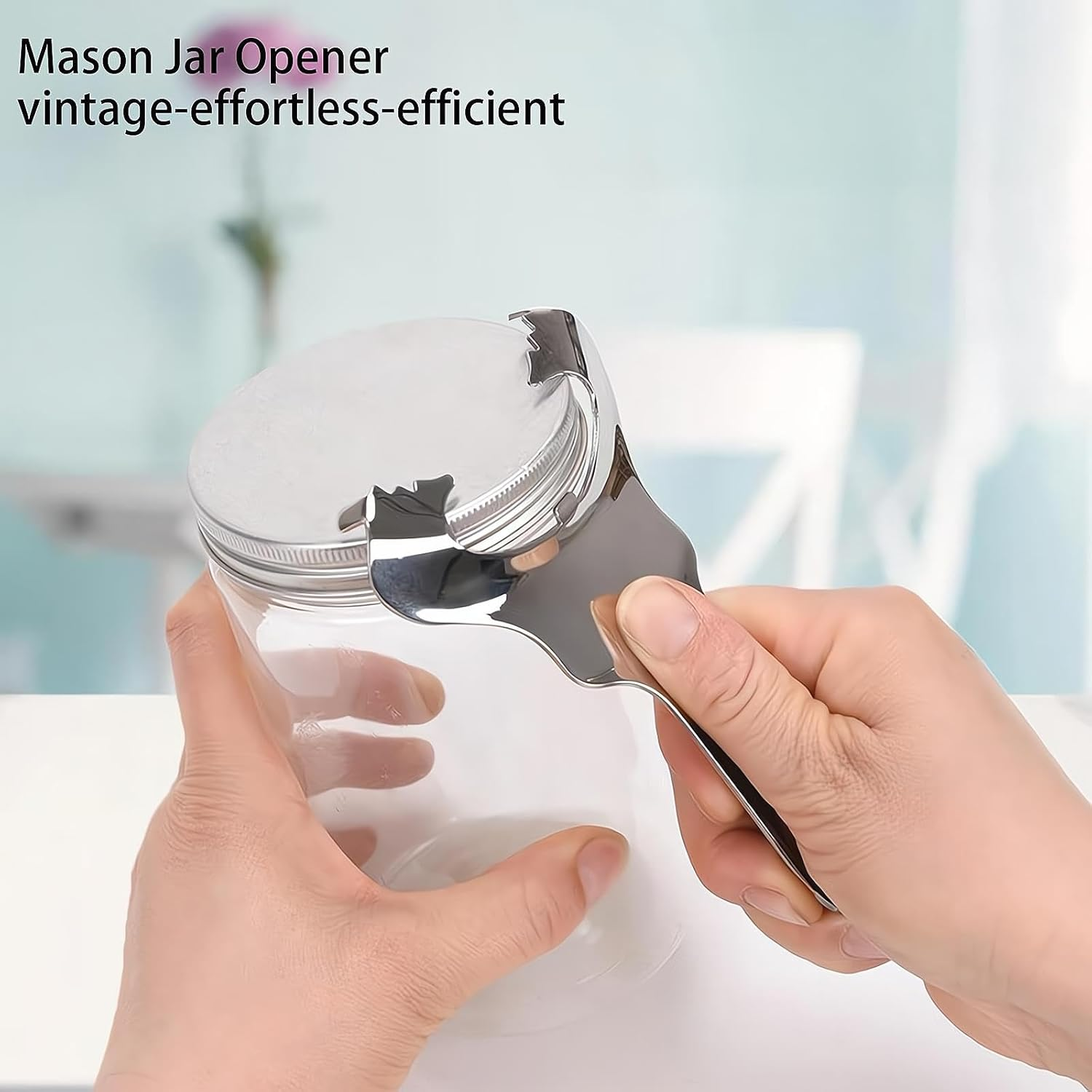 Mason Jar Opener, Multi-Purpose Bottle Opener for Various Lids, Easy Twist Manual Handheld Top Remover (1 Pack) image number 5