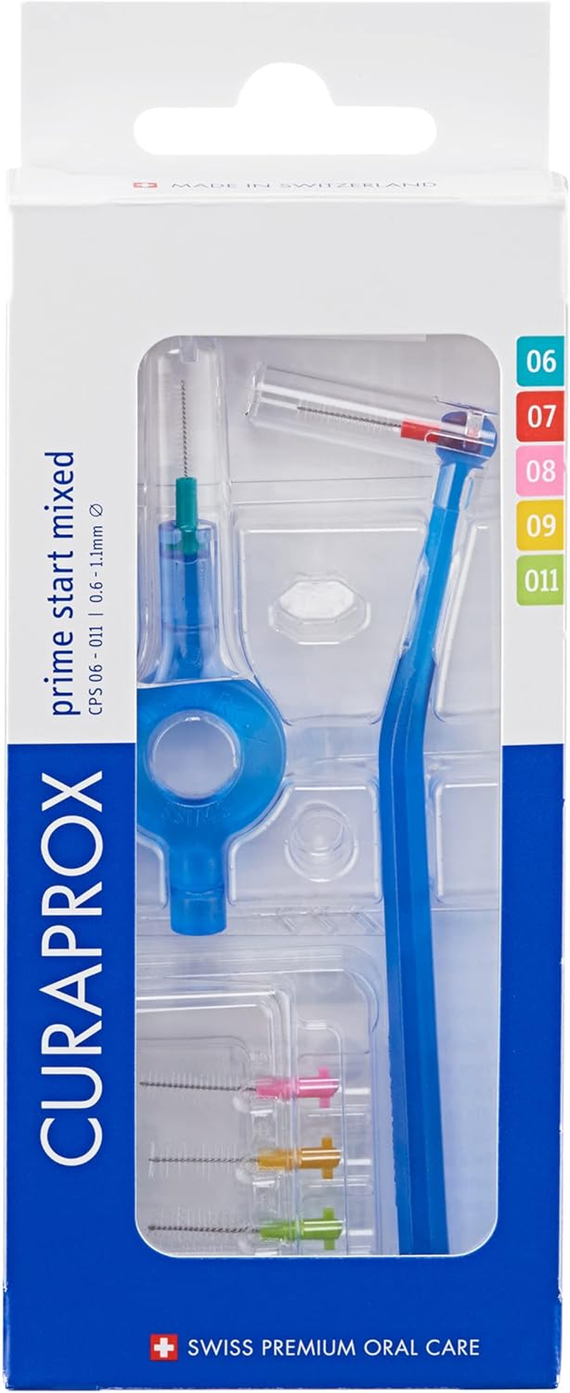 Curaprox Interdental Brushes Prime Start Mixed Set, CPS 06 + CPS 07 + CPS 08 + CPS 09 + CPS 11 + UHS 409 Brush Holder + UHS 470 Brush Holder, Blue image number 5