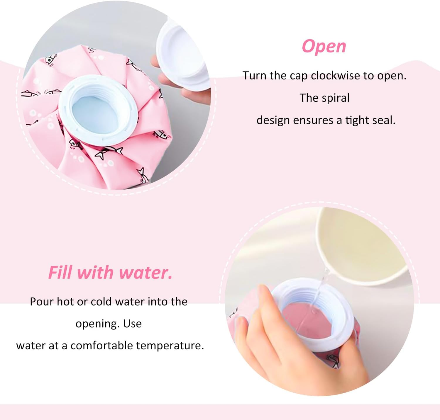 WALWAL Reusable Cold Hot Pack for Sprain Relief Reduce Swelling and Relieve Pain(Pink Bunny) image number 3