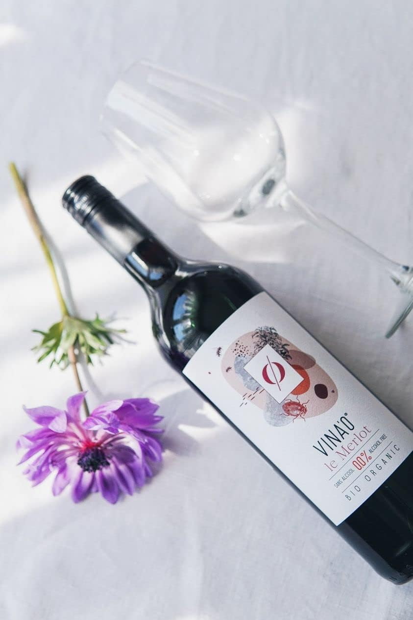 VINA&rsquo;0 Le Merlot Alcohol-Free Organic Red Wine 750 Ml