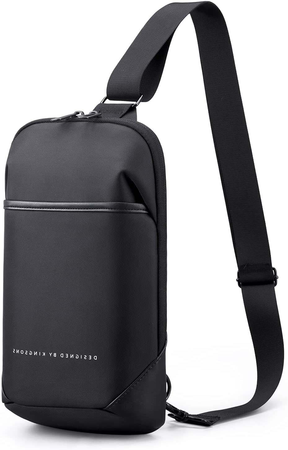 KINGSONS Sling Crossbody Bag Anti-Theft Chest Shoulder Backpack for Men Waterproof Minimalist Casual Daypack for Travel Gym