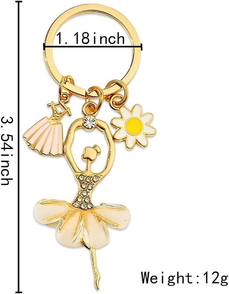 Ballet Ballerina Keychain for Women Girls - Gifts for Teen Girls, Daughter, Granddaughter - Birthday Christmas Presents for Dancing Students, Teachers image number 4