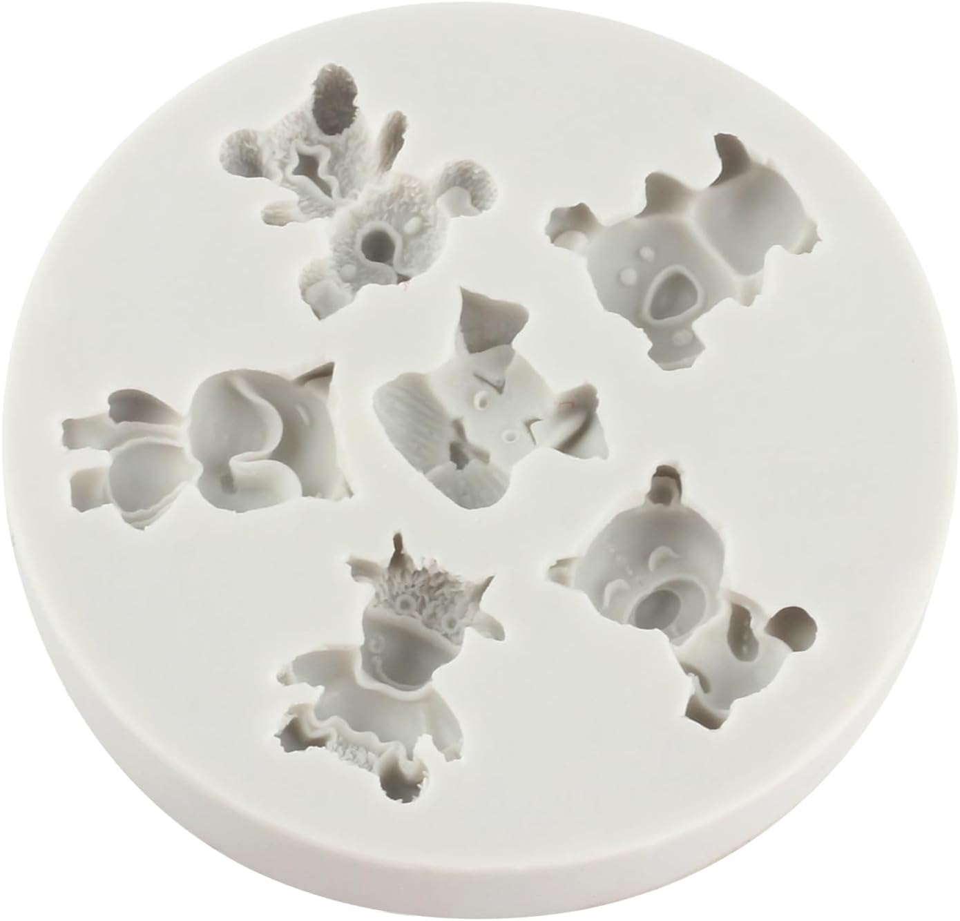 Sijiangmold Animal Fox Cub Deer Silicone Mould Fondant Moulds Baroque Style Scroll Frame Mould for Cupcake Topper Cake Decorating Candy Chocolate Rubber Paste Polymer Clay Set Of