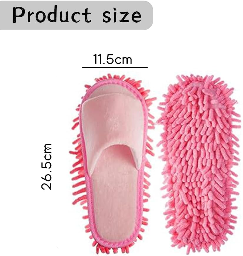 4 Pair Washable House Mop,Detachable Dusting Shoes,Breathable Mesh Surface,Silent Mopping,Funny Cleaning Mop,For Floor Cleaning,Home & Office Use image number 2