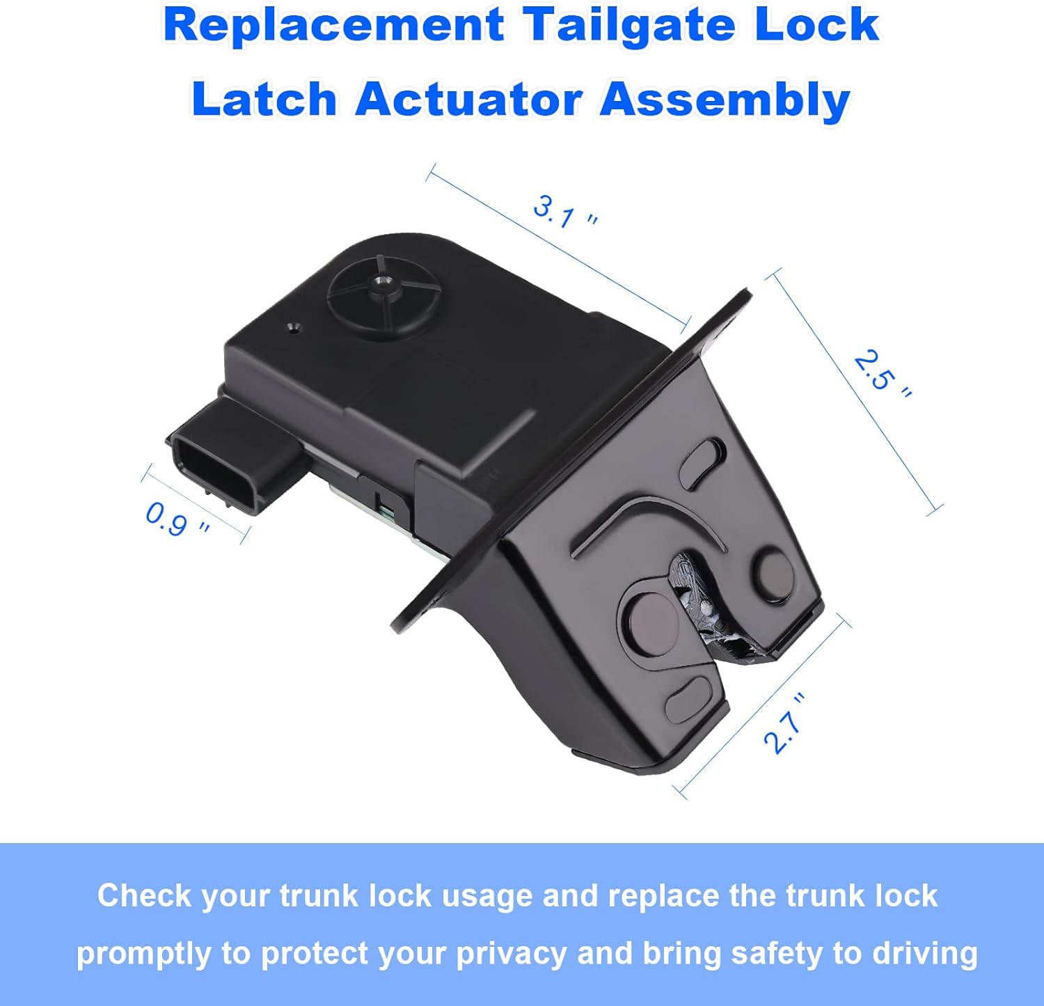Tailgate Trunk Latch Lock Actuator Replacement for 81230-2V000 Compatible with Hyundai Veloster 1.6L V4 Engine 2012 2013 2014 2015 2016 2017 image number 2