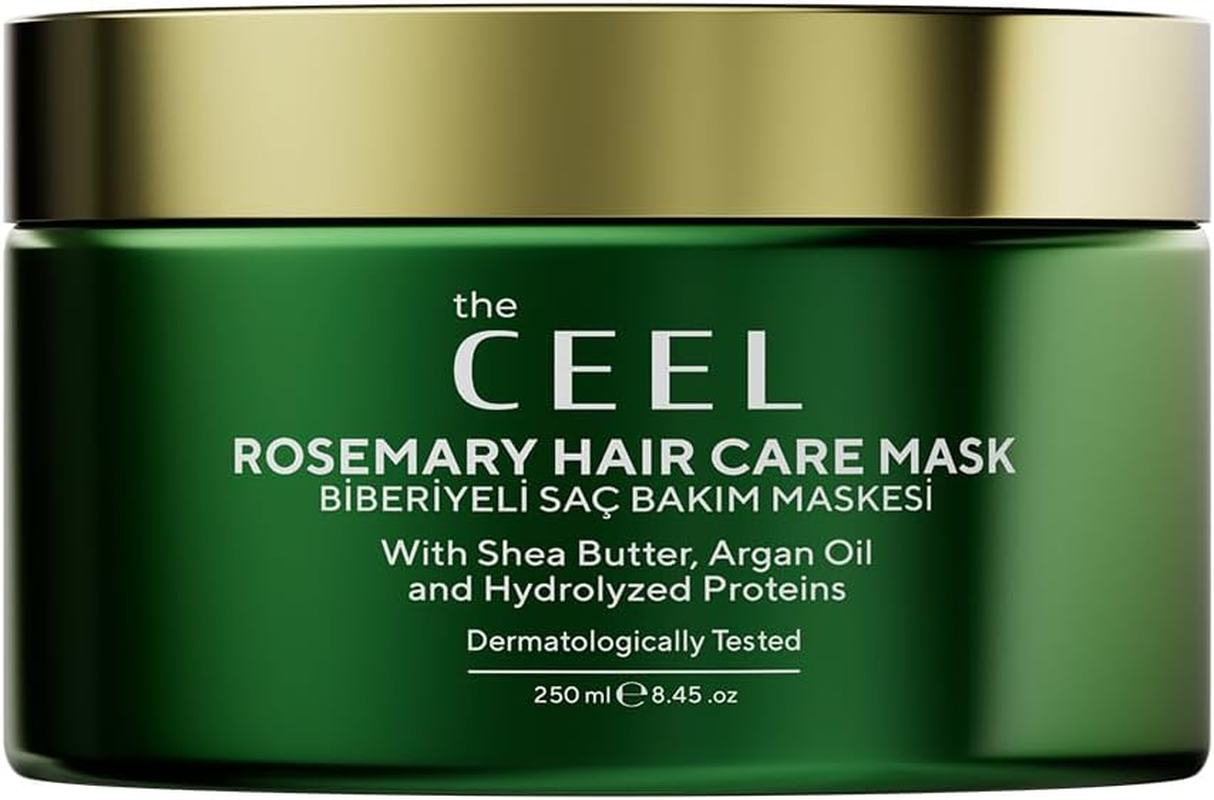 CEEL Rosemary Hair Care Mask with Shea Butter, Argan Oil and Hydrolyzed Proteins, Dermatologically Tested Deep Conditioning Treatment, 250Ml