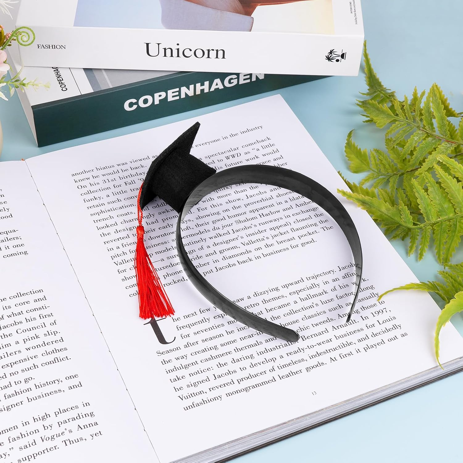 Hannafires Mini Graduation Cap Headband &ndash; Toddler & Preschooler Graduation Party Accessory, Cute Cap for Photos, Kindergarten Graduation Costume Prop, Graduation Cap Bottle Toppers with Tassels image number 1