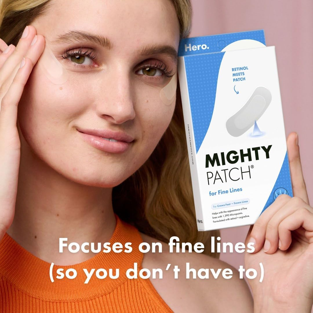 Hero Cosmetics Mighty Patch&trade; for Fine Lines Patches - Featuring Retinol and 1,390 Dissolving Micropoint&trade; Points to Help Renew the Look of Skin (6 Count) image number 6