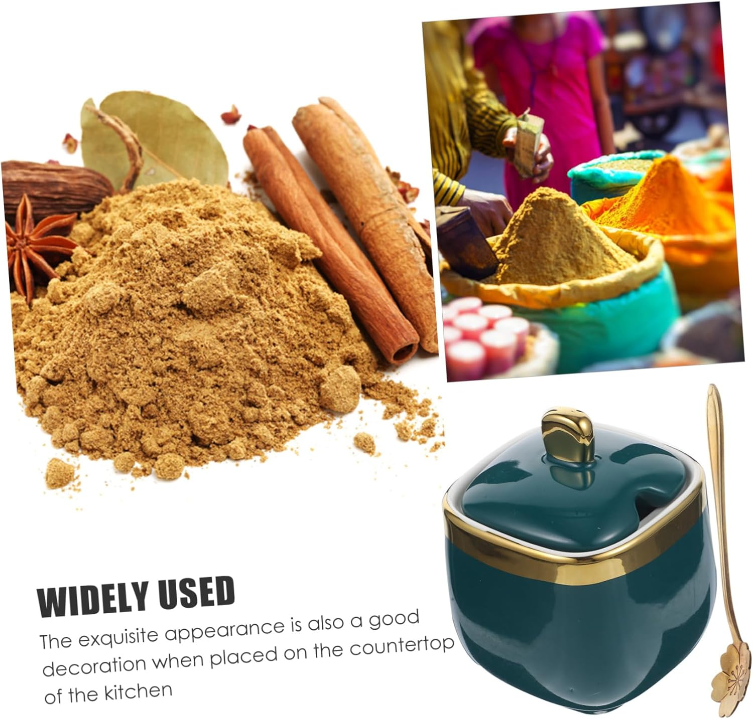 FELTECHELECTR 1Pc Ceramic Seasoning Jar with Stylish Condiment Storage Container for Sauces Vinegar and Spices for Home School and Restaurant Use Easy to Clean And image number 5