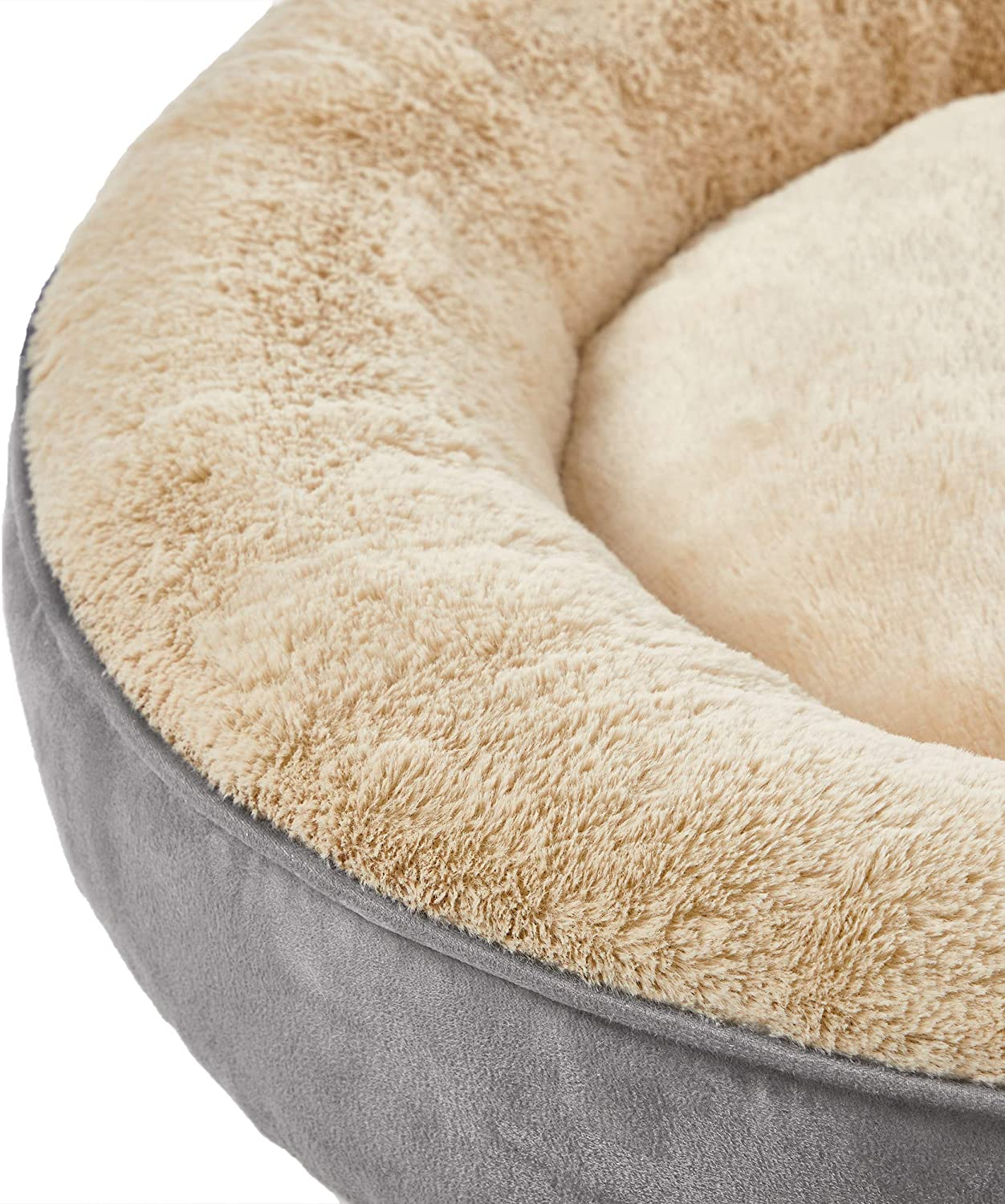 Feandrea Dog Bed, Donut Cat Bed, Washable Pet Sofa, Anti-Slip, Round, 50 Cm Dia., Light Gray PGW050G01 image number 4