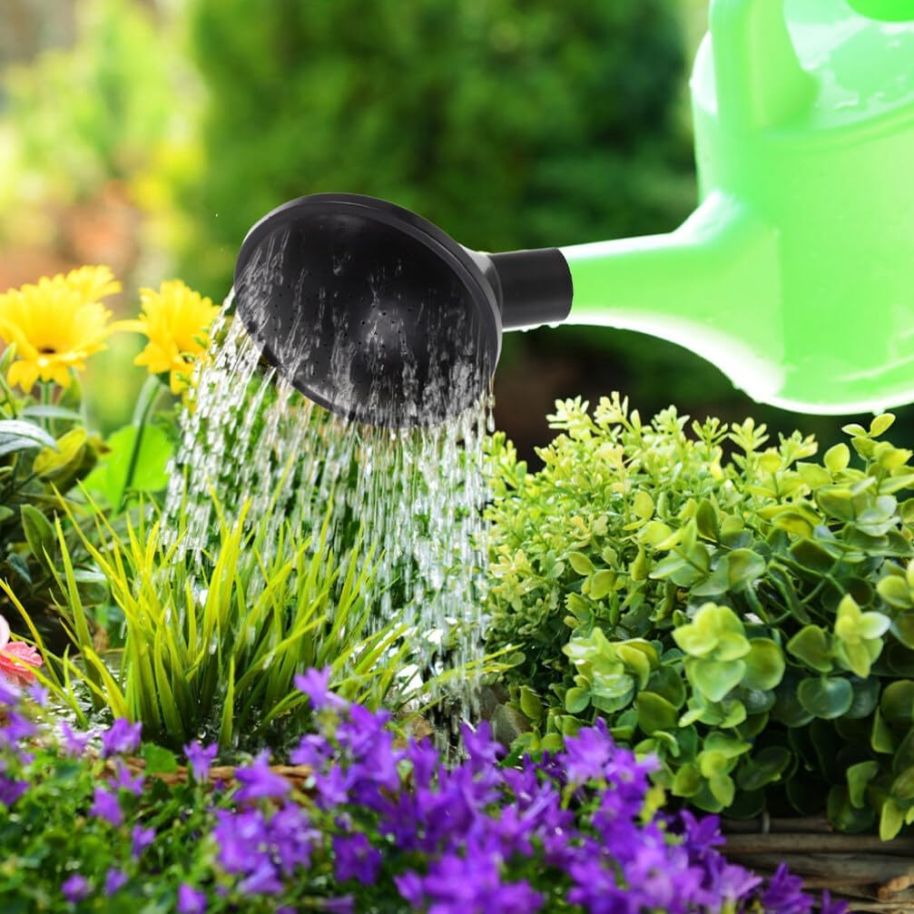 Watering Can Rose Head, 2Pcs Kettle Replacement Nozzles Spray Spout Water Sprinkler Head Universal Watering Can Head Garden Shower Heads for Flower Bonsai Black image number 5