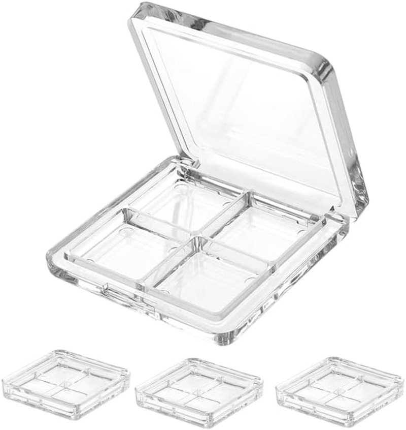 Healvian Empty Eyeshadow Box for Diy 4Pcs Portable Makeup Palette Foundation Lipstick Depotting image number 3