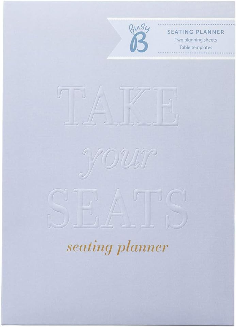 Busy B Wedding Seating Planner with Guest Stickers and Table Planners, Blue, One Size image number 3