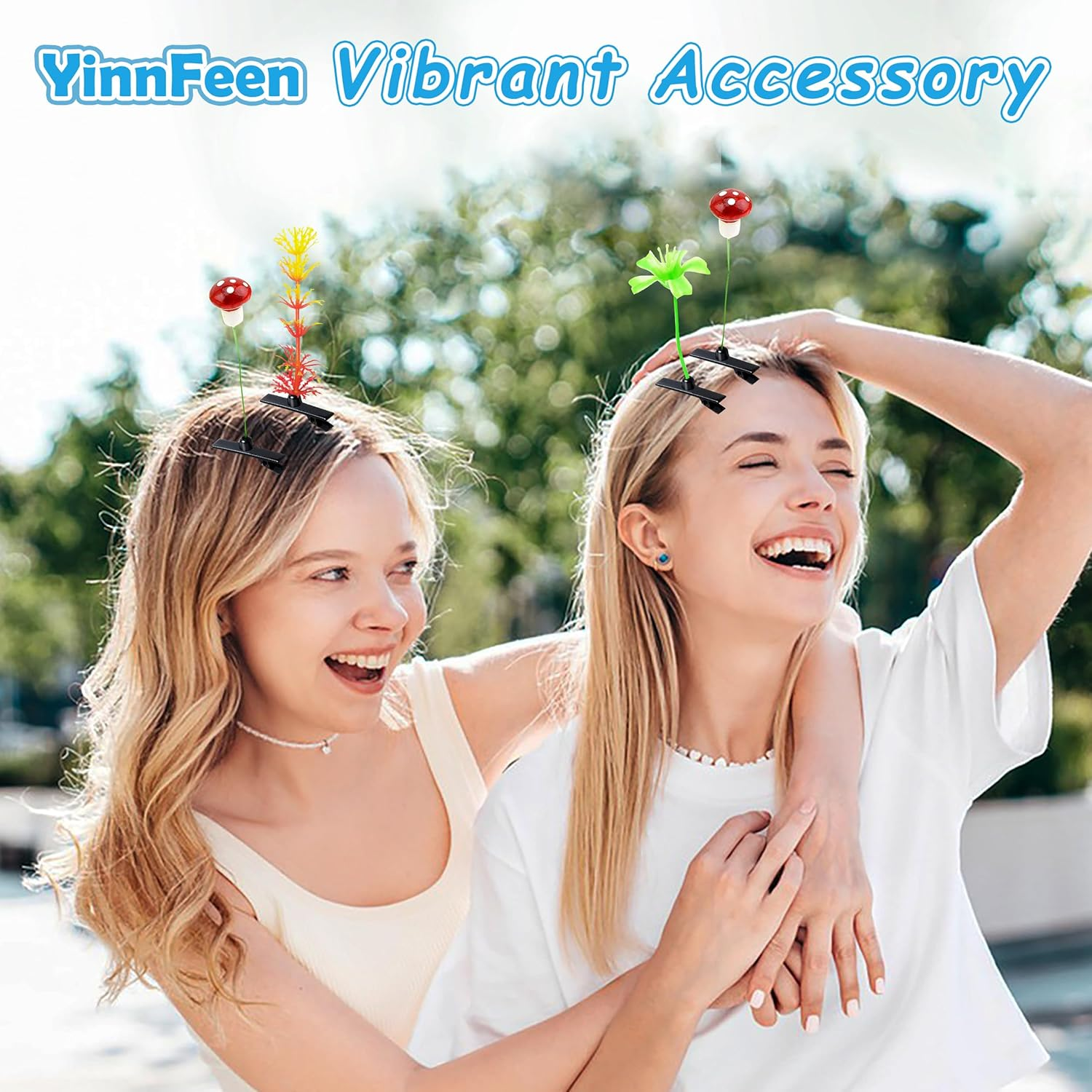 Yinnfeen Bean Sprout Hair Clips, 60 Pcs Mixed Style Plant Hairpins, Funny Flower Grass Barrettes Headwear Plant Hair Clips Cute Hair Accessories for Women Festival Party Supplies image number 5