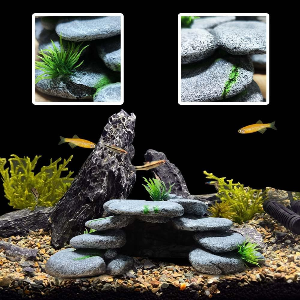 Fish Tank Decorations, Home Tank Accessories, Large Mushroom Rock Cave Ornaments for Fish Hiding and Resting, Reptile House Shelter Decor image number 3