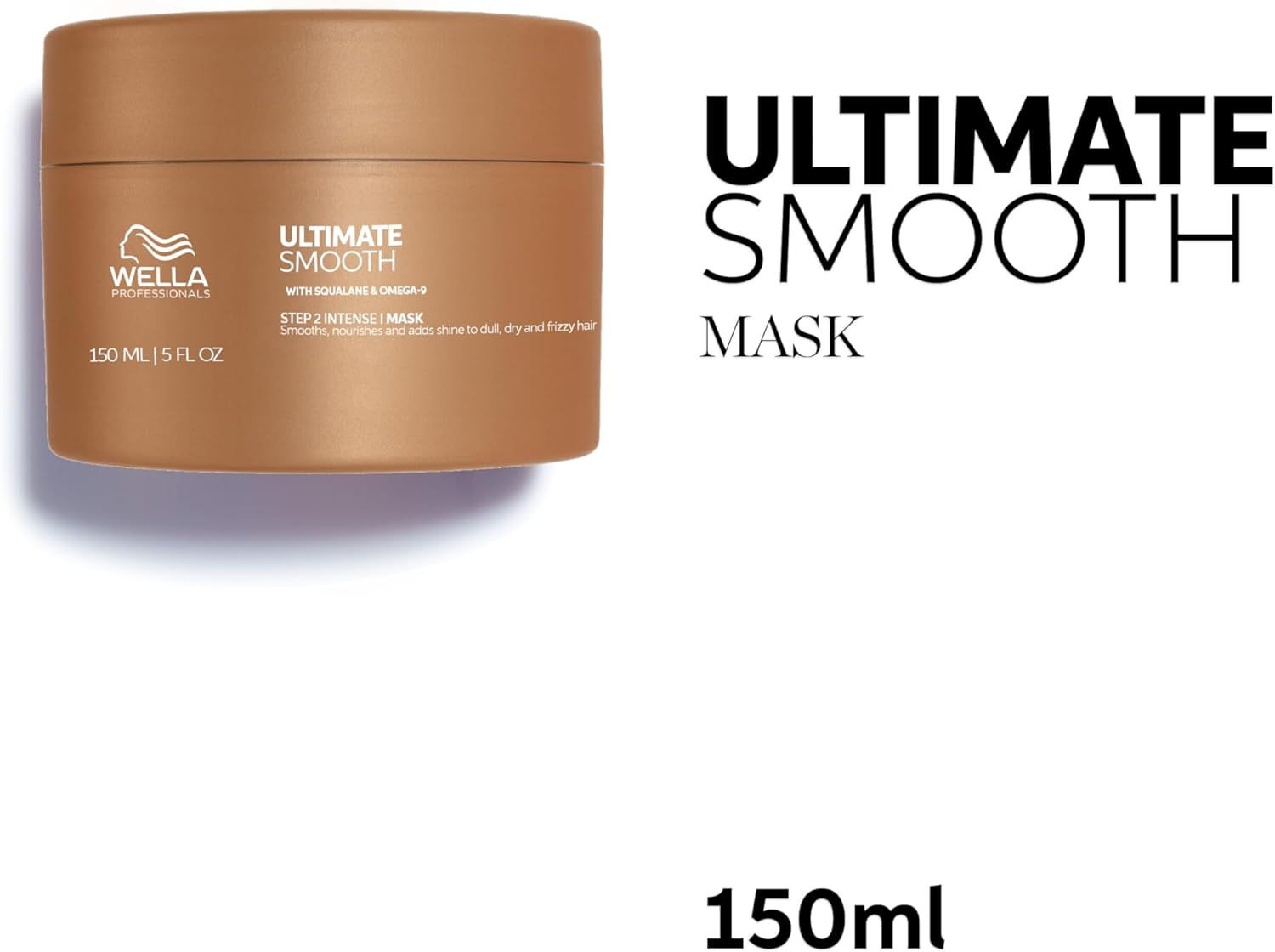 Wella Professionals ULTIMATE SMOOTH Hair Mask - Nourishing Hair Mask with Squalane & Omega 9 - for Dry, Dull & Frizzy Hair (150Ml) image number 2