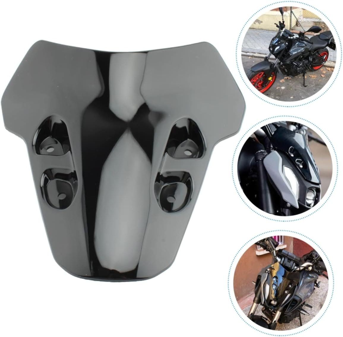 ERINGOGO -07 Windscreen with Air Flow Deflector Motorcycle Accessory Durable Abs Material image number 6