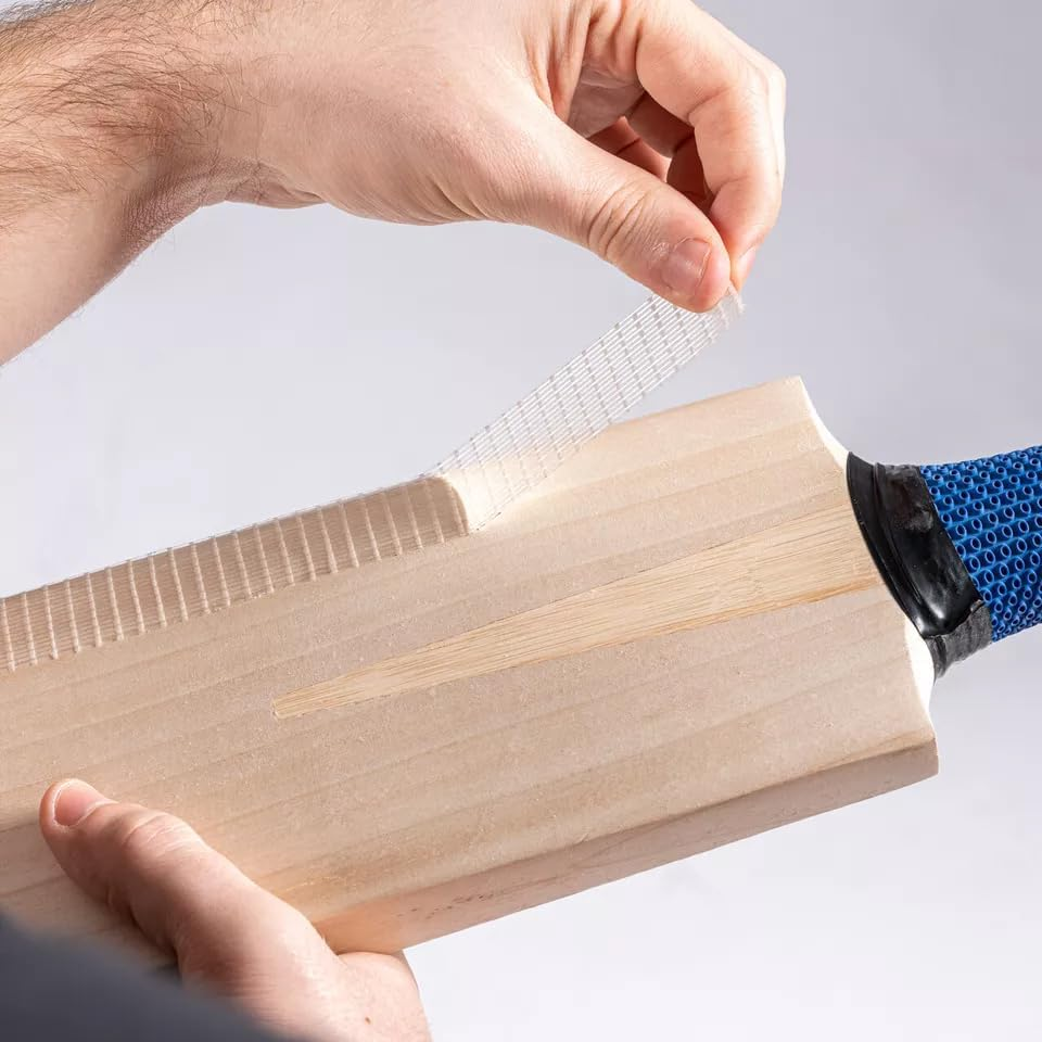 SKYHI Fiberglass Cricket Bat Tape Roll - Cricket Bat Handle Hex Grip - anti Crack Water Proof Tape Sheet - Side Face Protection Tape for Cricket Bat image number 4