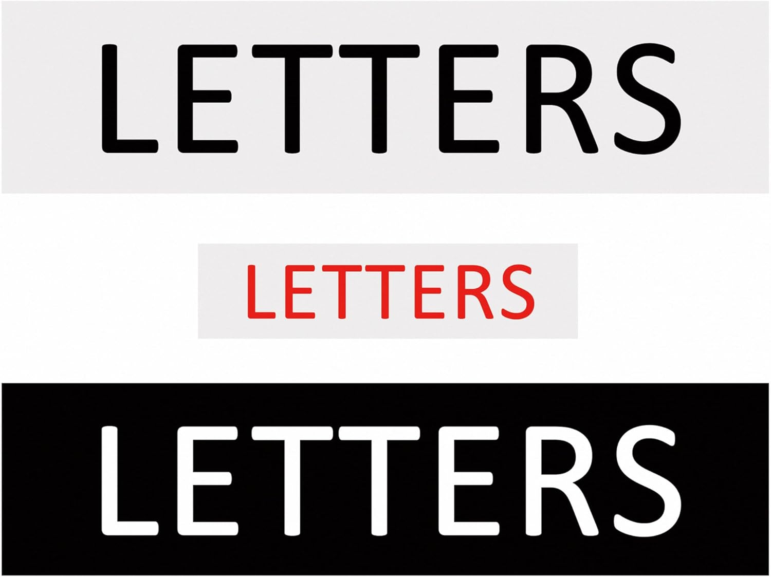 Letters Sign Self Adhesive Plaque Decal on Letterbox Mailbox (20X80Mm, Style 3)