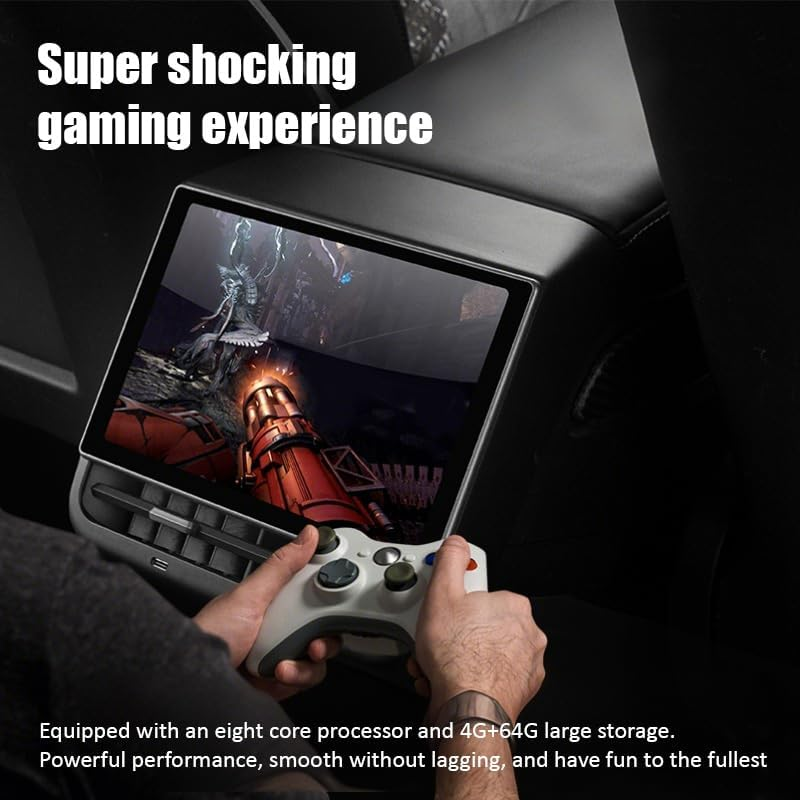 SKEKECIE 8.66 Inch Rear Display Screen Compatible with Tesla Model 3 19-23 & Y19-24, Wifi. Android 13 Supports HD Movie Watching,4+64G,8-Core, Supports Seat Adjustment and Rear Air Conditioning image number 2