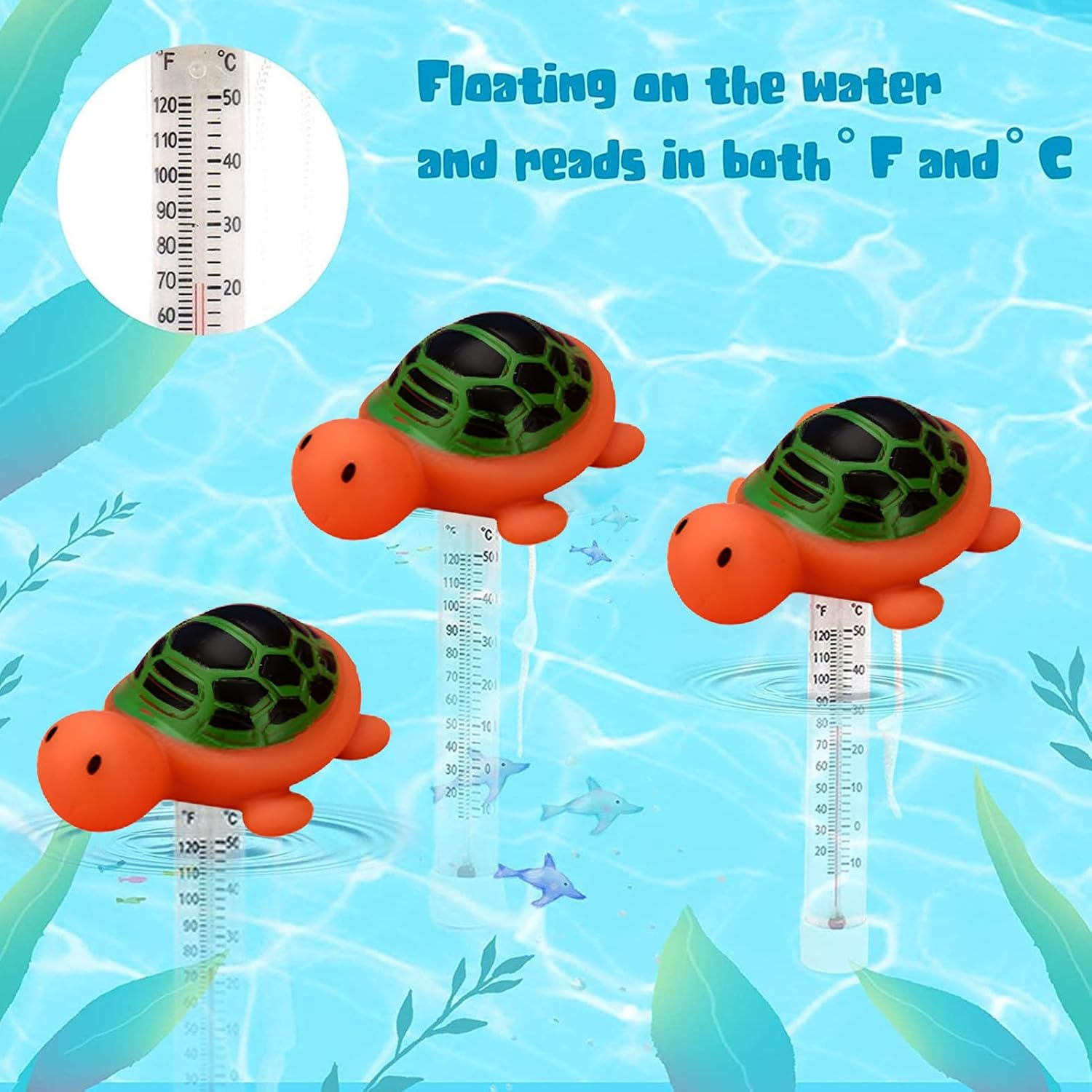 Temperature Gauge for Pool, Tub Thermograph, Accurate Floating Temperature Gauge for Outdoor and Indoor Pools, Spas, Hot Tubs, Aquariums - A image number 4