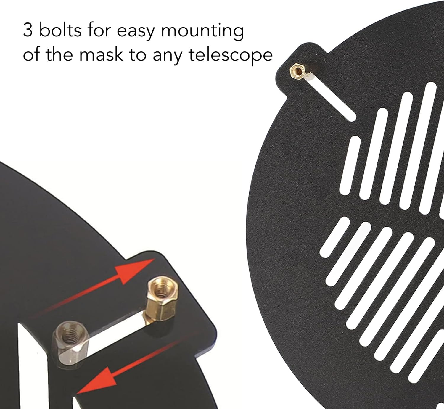 Generic Bahtinov Mask Focusing Mask for Telescopes, Aluminum Alloy Telescope Focusing Astronomical Part for 104 to 146 Mm Outer Diameter Astronomical Telescope image number 3