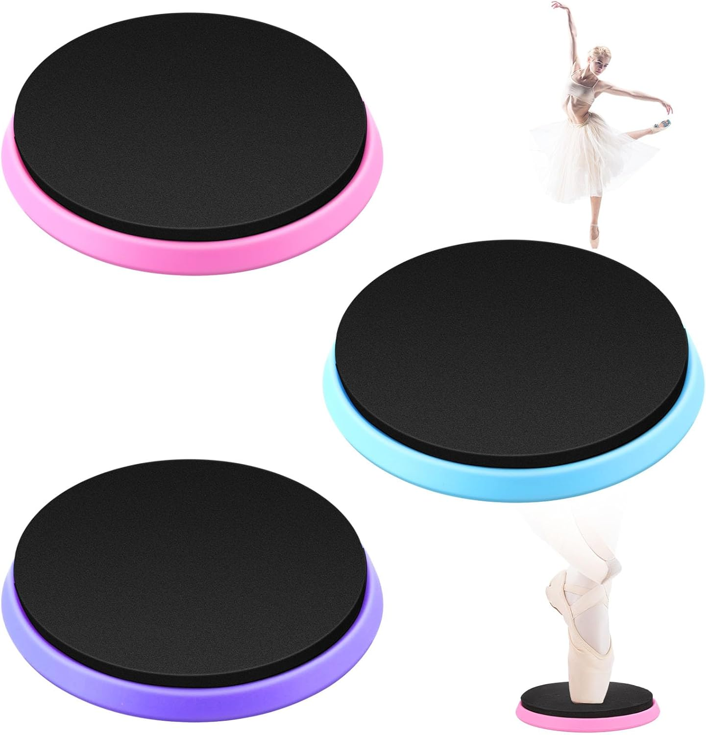 Sonwyoung 3 Pcs Turning Boards for Dancers Ice Skating Spinner Home Dance Equipment for Ice Skaters, Cheerleaders, and Gymnasts, Improve Your Turns, Balance and Stability image number 4