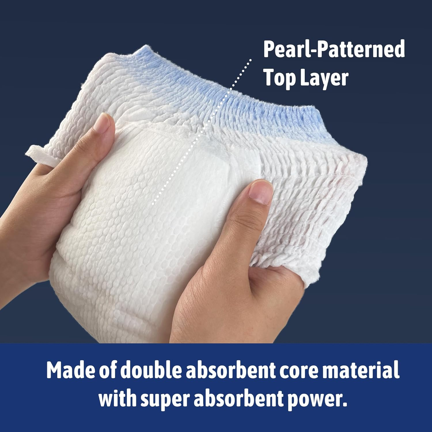 AIWIBI Ultimate Comfort Overnight Nappy Pants, Size 4, 360 Pull-On Disposable Baby Nappy Pants,Super Absorbent 44 Count (9-14 Kg), Nighttime Underwear image number 2