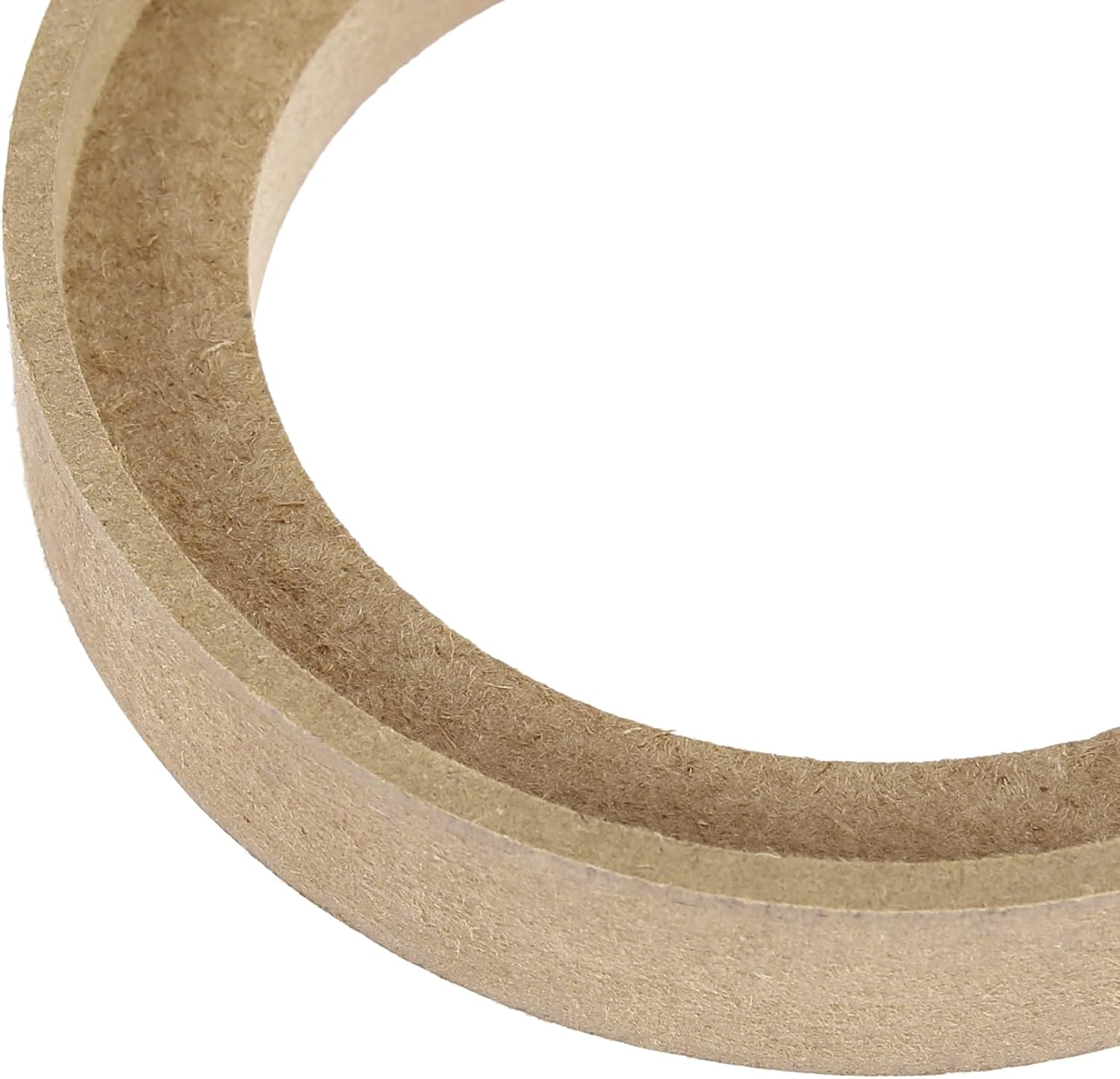 X AUTOHAUX Pair Car Beige Speaker Spacer Ring Adaptor Brackets Mounting Spacer Recess Bezel Plate Wood 77Mm ID for 3 Inch Speakers image number 2