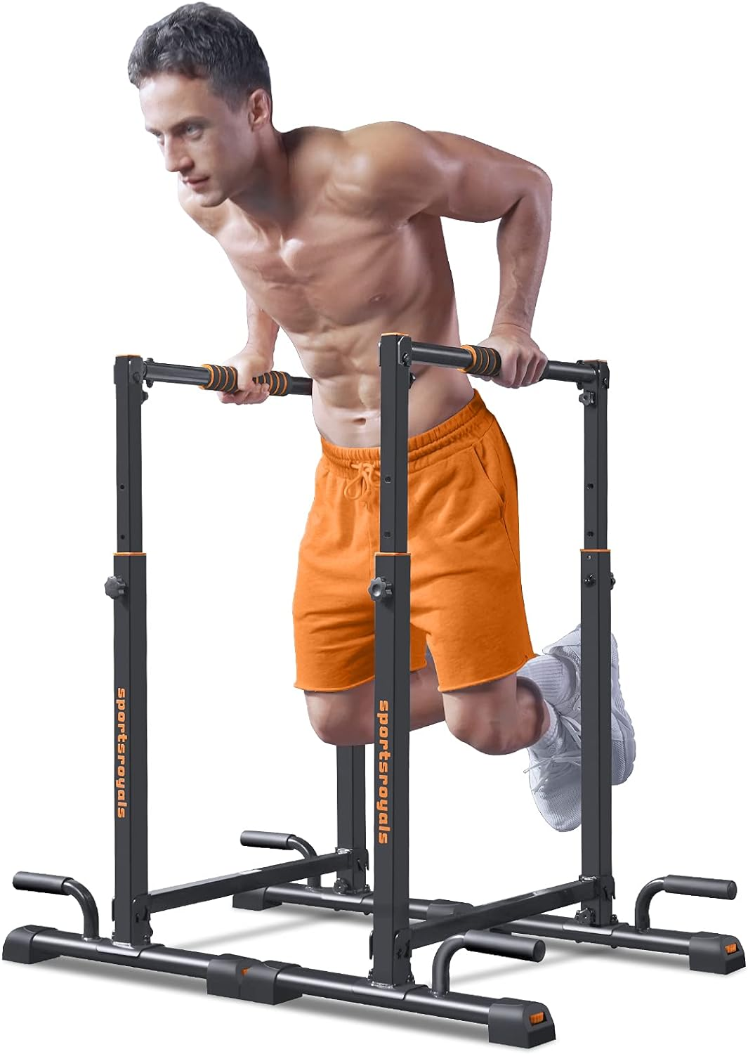 Sportsroyals Dip Bar, Adjustable Dip Stands Station for Home, Functional Heavy Duty Parallette Bars for Upper Body Workout (400/1200LBS Loading Capacity, 2025 New Version)