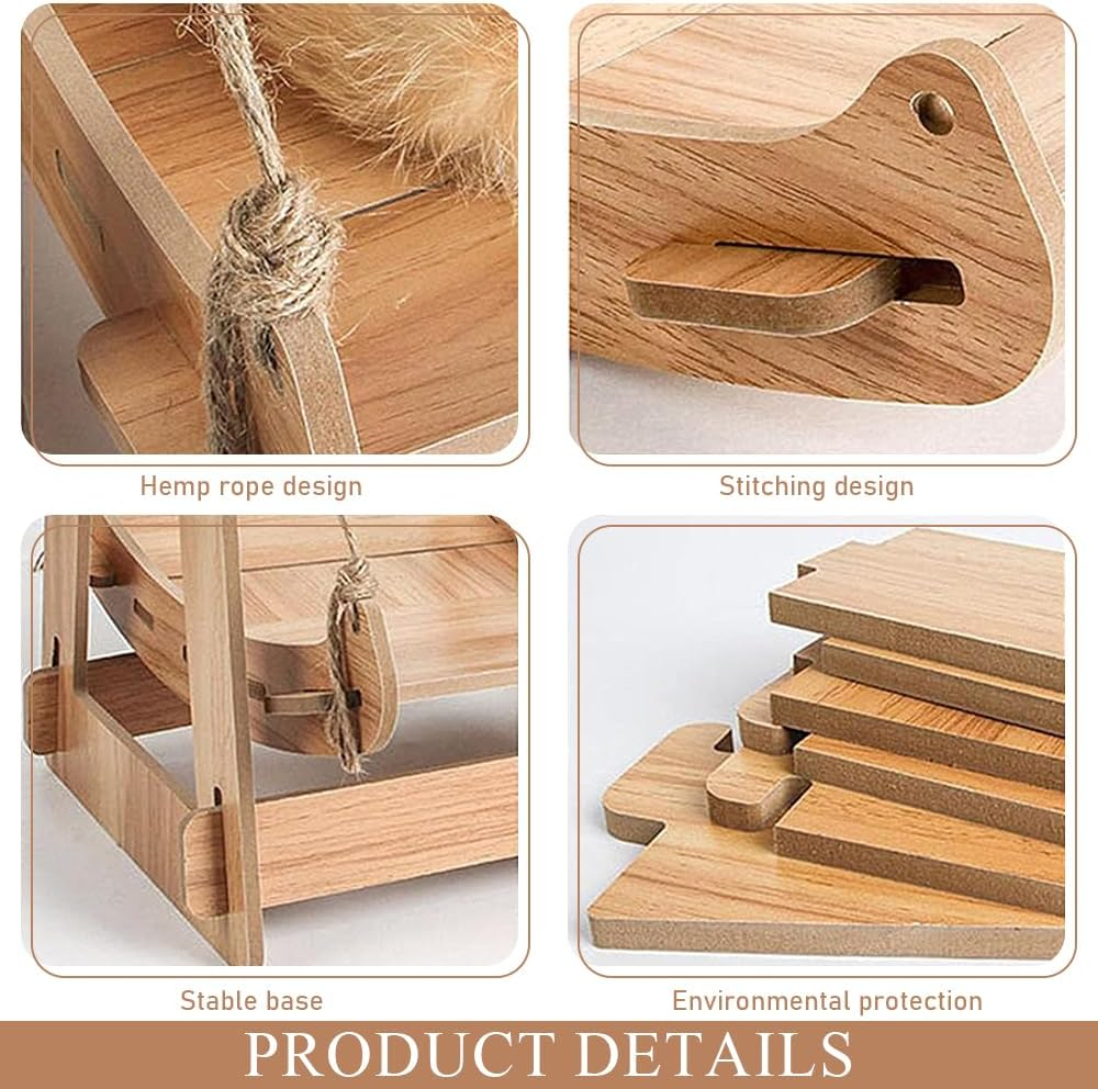 Cat Hammock,Pet Hanging Swing,Sleeping Bed Lounger,Kitty Lounger Scratching Rope,Pet Lounger Furniture,For Indoor Cats,Dogs,Rabbits,Cat Chair Swing Bed Pet Furniture image number 1