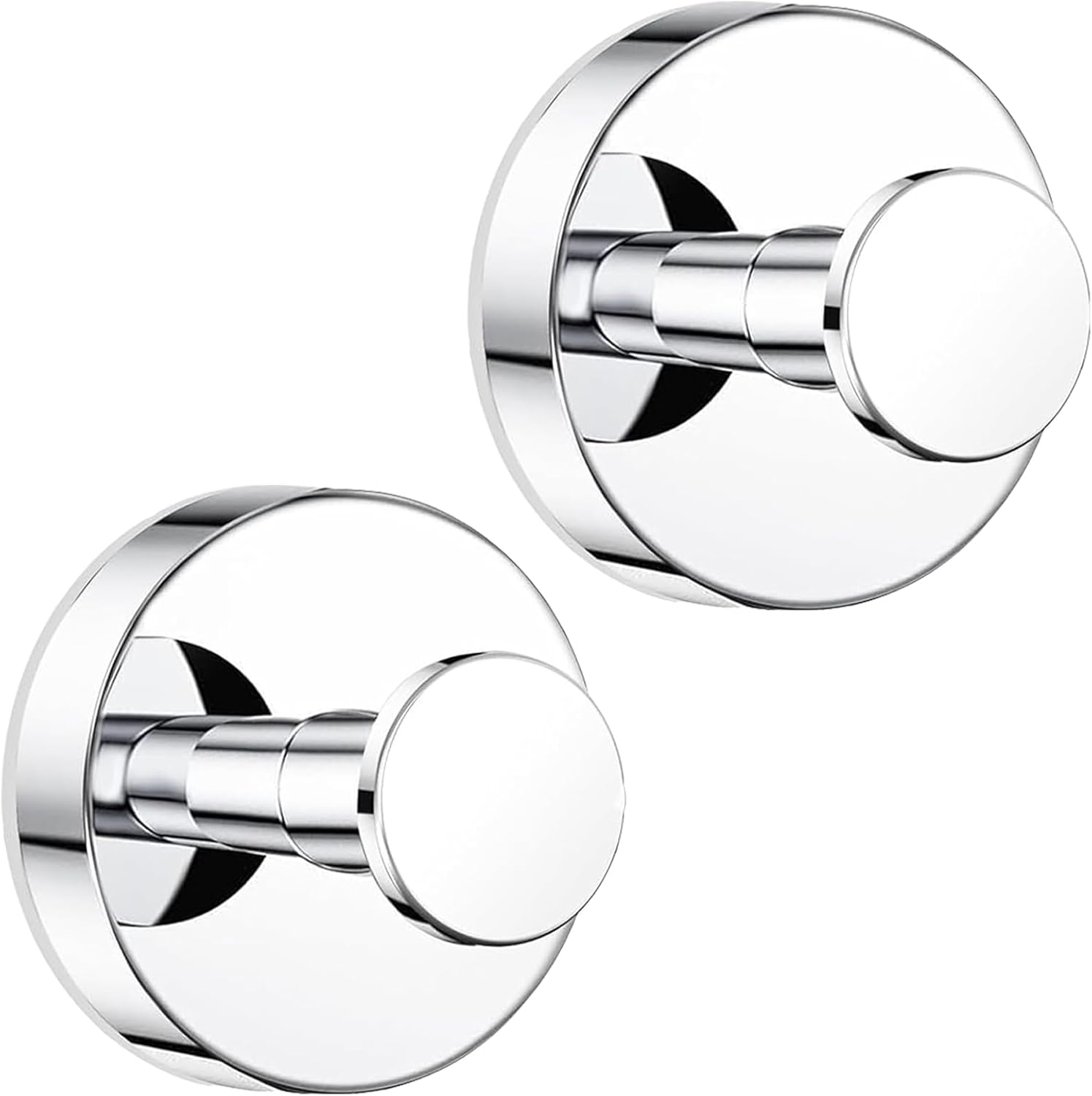 2Pcs Suction Cup Hooks for Shower, No-Drill Bathroom Hooks for Towels, Robes, Loofah Mountable on Bathroom Walls, Kitchen, Glass, Mirrors,Tile,Smooth Non-Porous Surfaces,Waterproof & Rustproof,Black