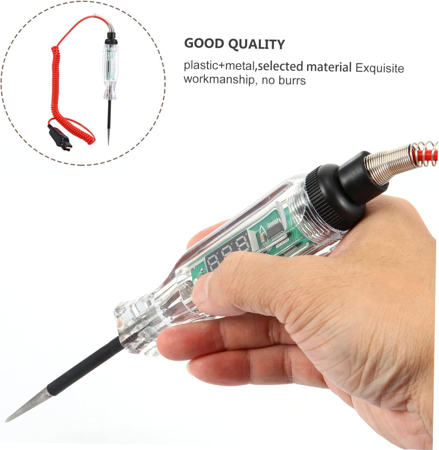 Car Digital Volt for Automotive Circuit Tester Professional Low Voltage Tester Display for Car Accessories and Tools