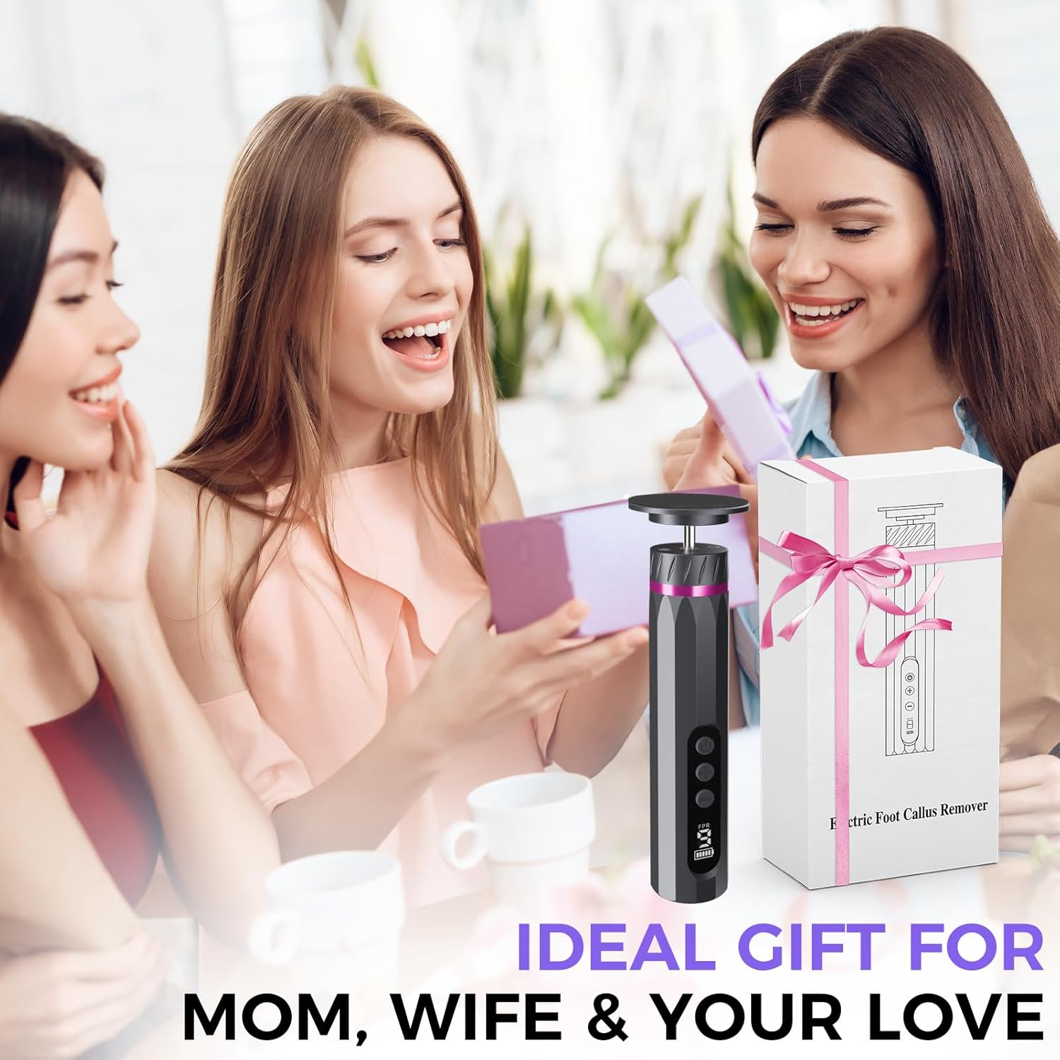 2 in 1 Electric Foot File, 9 Speed Adjustable Foot Callus Remover & Nail Grinder, with 40Pcs Sandpaper Discs, Electric Foot Hard Skin Remover for Feet Care Exfoliator (Grey) image number 3