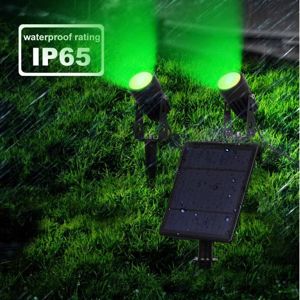 T-Sun LED Outdoor Solar Spot Lights, 2-In-1 Landscape Spotlight Green Color, Separated IP65 Waterproof Security Light Auto-Induction for Patio, Yard, Garden, Driveway, Corridor, Lawn image number 5