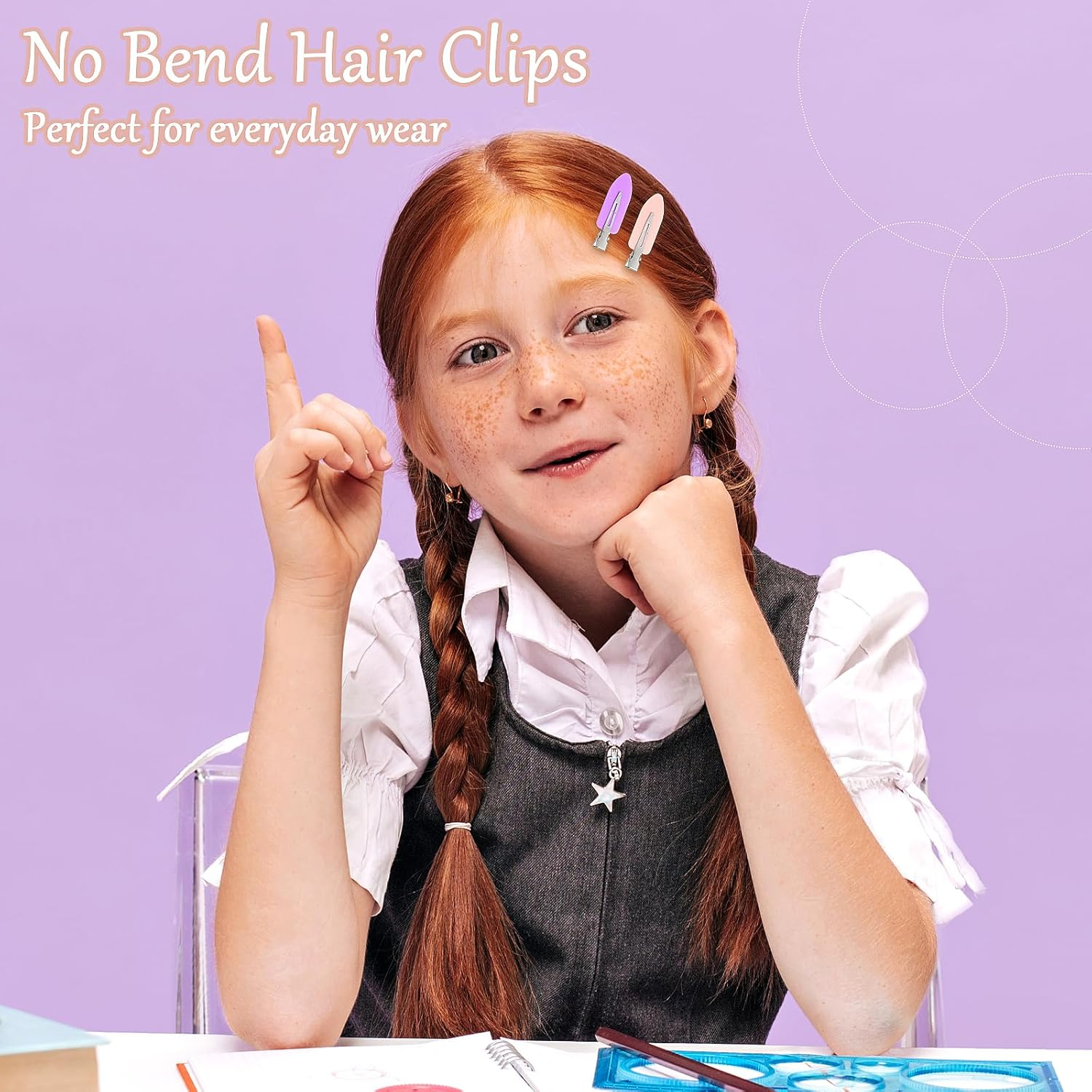 Oruola 12Pcs Bangs Hair Clips,No Bend No Crease Hair Clips,Creaseless Hair Clips for Makeup，Flat Clips for Women and Girls(6 Colors) image number 6