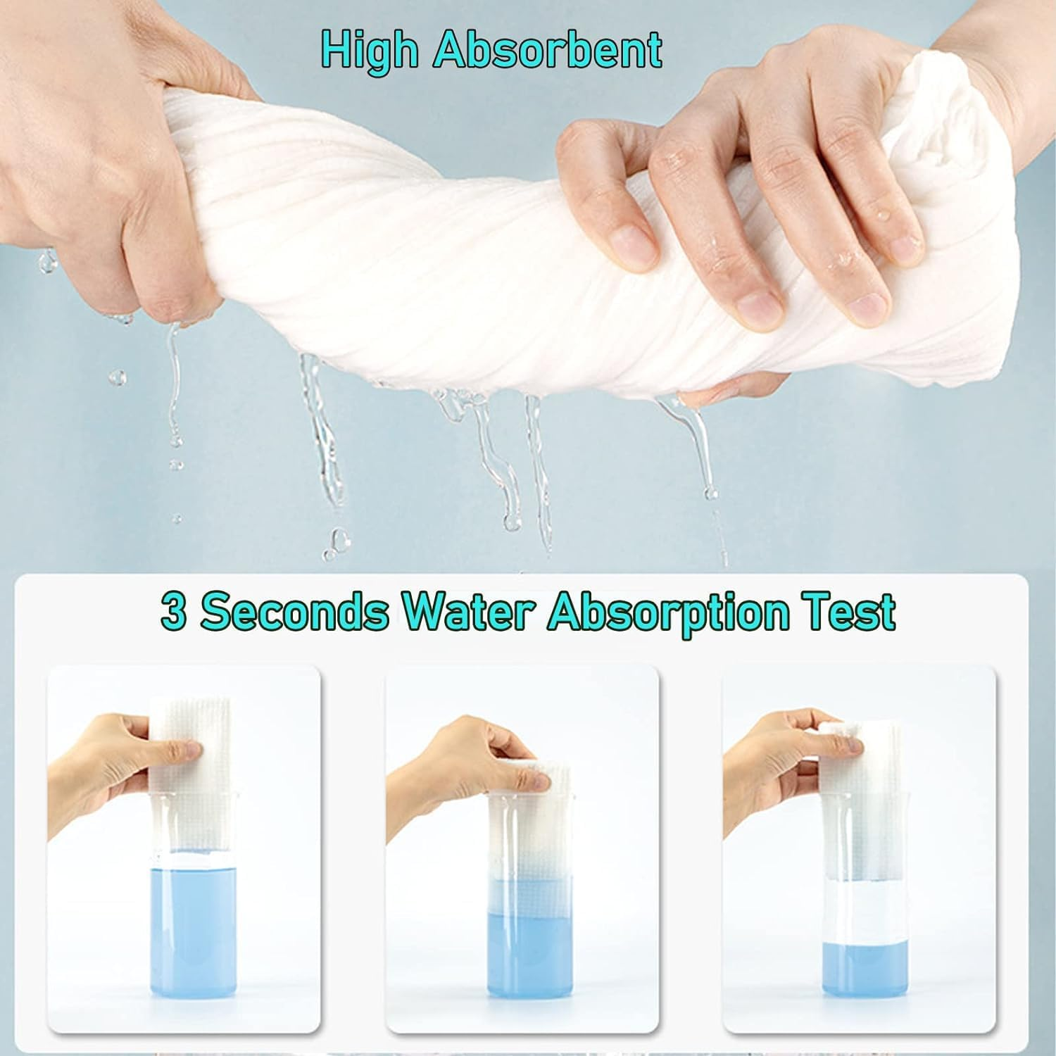 4PCS Disposable Bath Towels Sets,Big Shower Towels and 4Pcs Disposable Towel, Portable Pure Cotton Body Towel for Travel, Hotel,Camping, Hiking, Beauty Salon image number 5