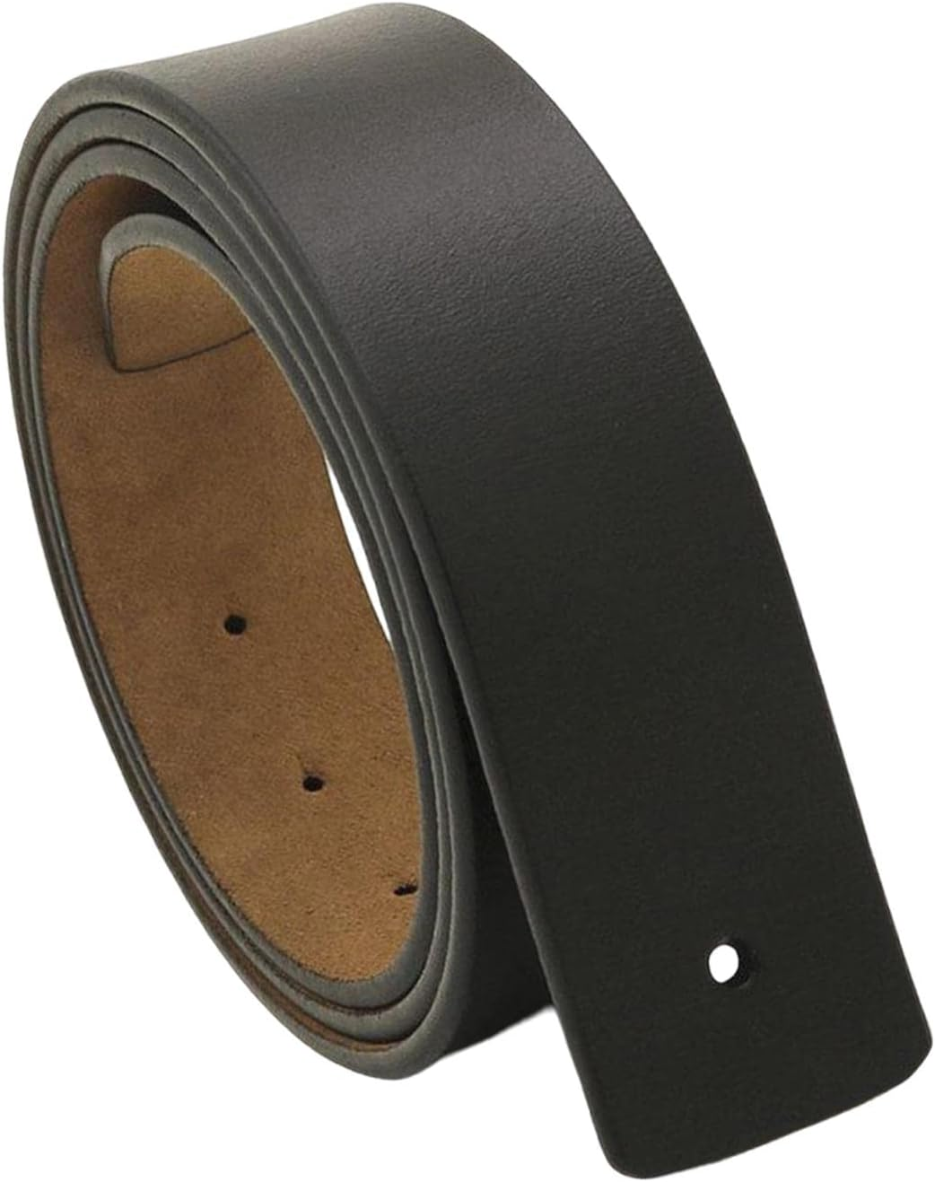 Antique PU Leather Men Belt Strap, No Buckle Replacement with Holes 120Cm Waistband for Trouser Jeans Clothing Party Decorations Stage Props