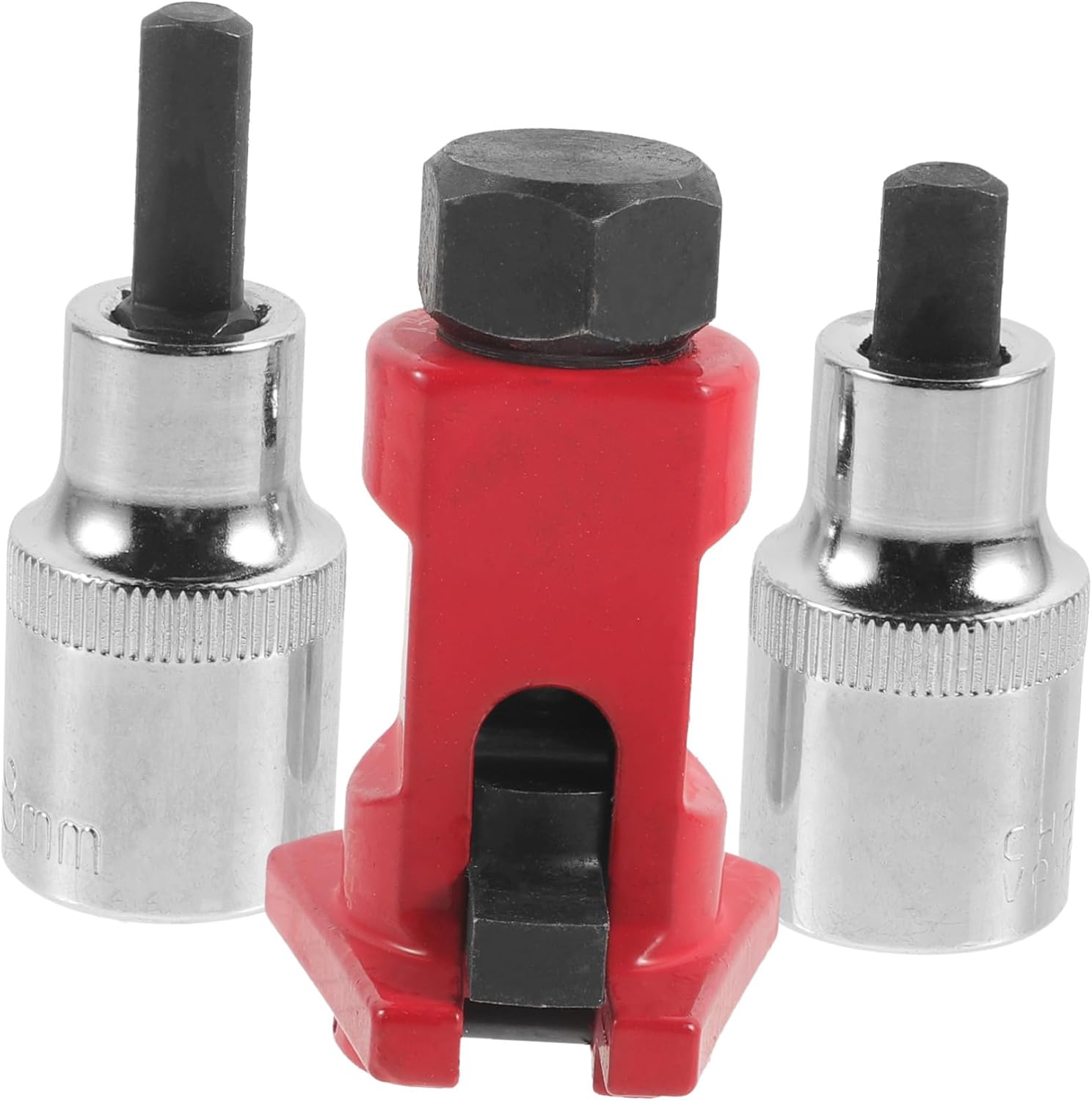 Veemoon 3Pcs Car Shock Absorber Remover Strut Spreader Tool Set Red Suspension Strut Separating Socket for Automotive Suspension Arm Repair image number 1