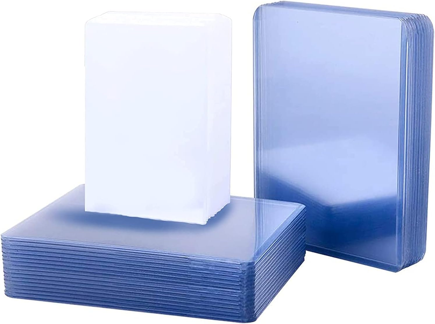 150 Pack Trading Card Sleeves, Toploaders Consist 50 Hard Plastic Card Protectors + 100 Clear Soft Sleeves for Baseball Game Sports Collectible Trading Card（3" X 4" Regular） image number 6