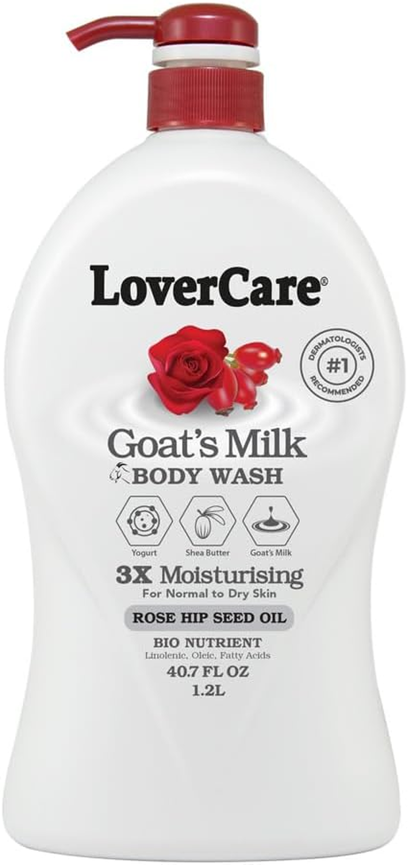 Combo Pack - Lovercare Goat'S Milk Body Wash Rose Hip Seed Oil 1200Ml -Hand & Body Lotion 800Ml image number 3