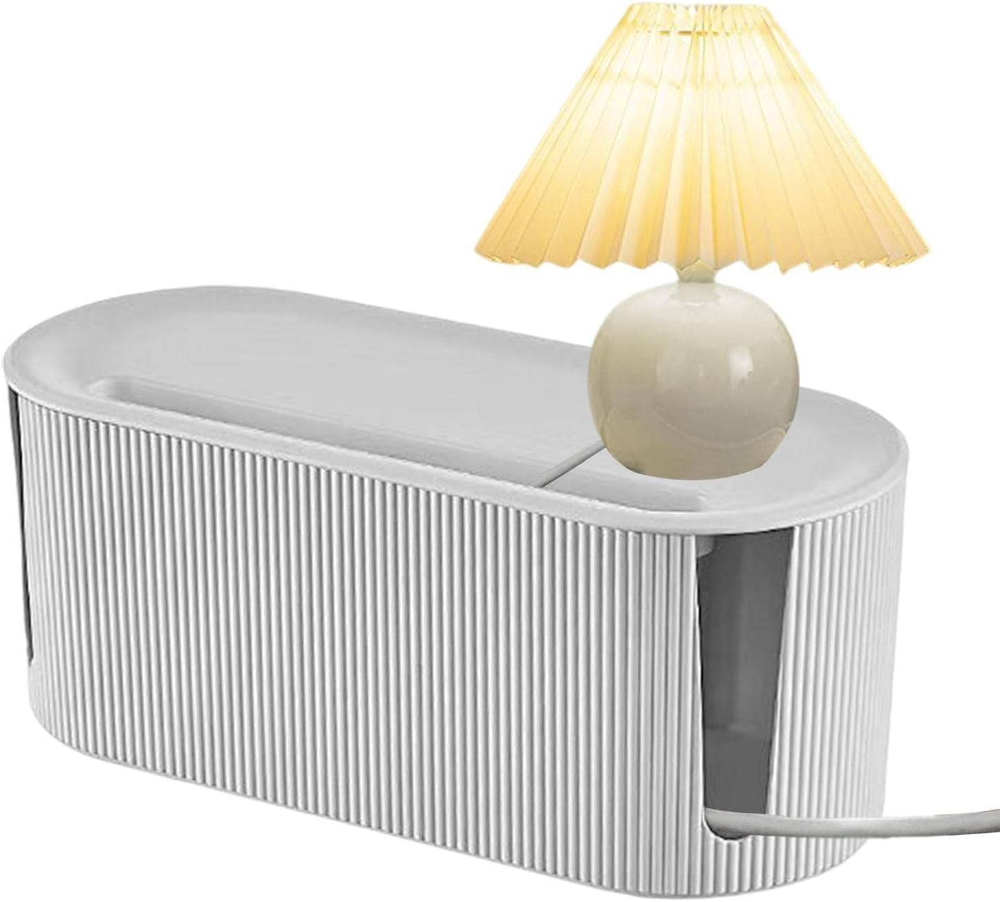 Cord Management Box - Style Cord Box Socket Storage with - Household Cable Organizer for TV Wires, Computer, USB Hub, Power