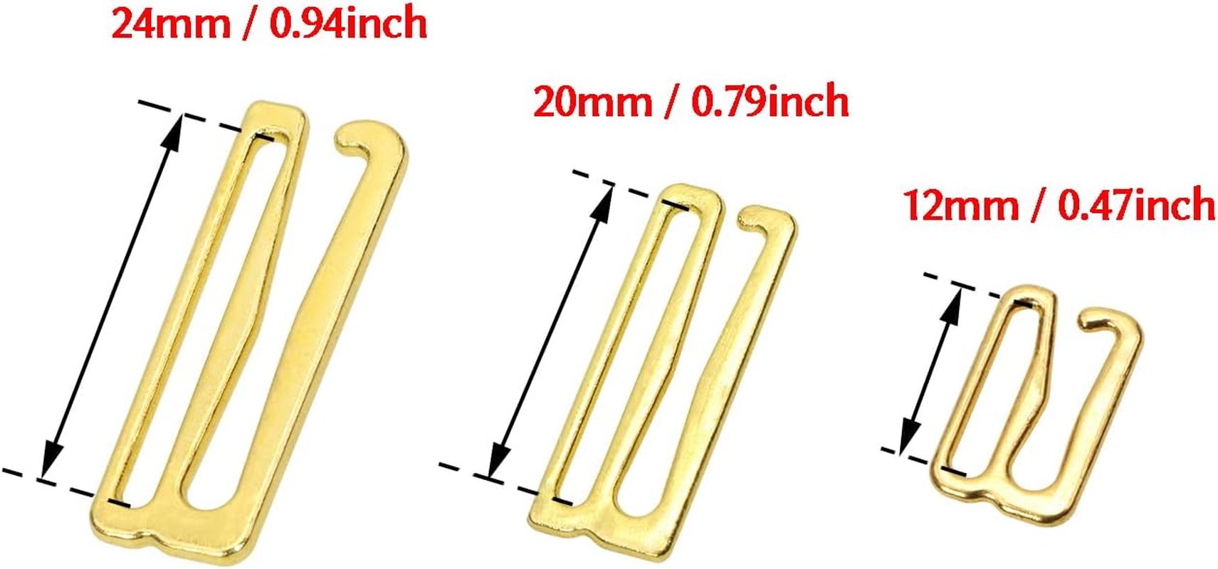 Tupalizy Metal Bra Strap Hooks for Sewing Bikini Halter Tops Bathing Suit Clips Lingerie Swimsuit Adjustment Slides, 60PCS image number 3