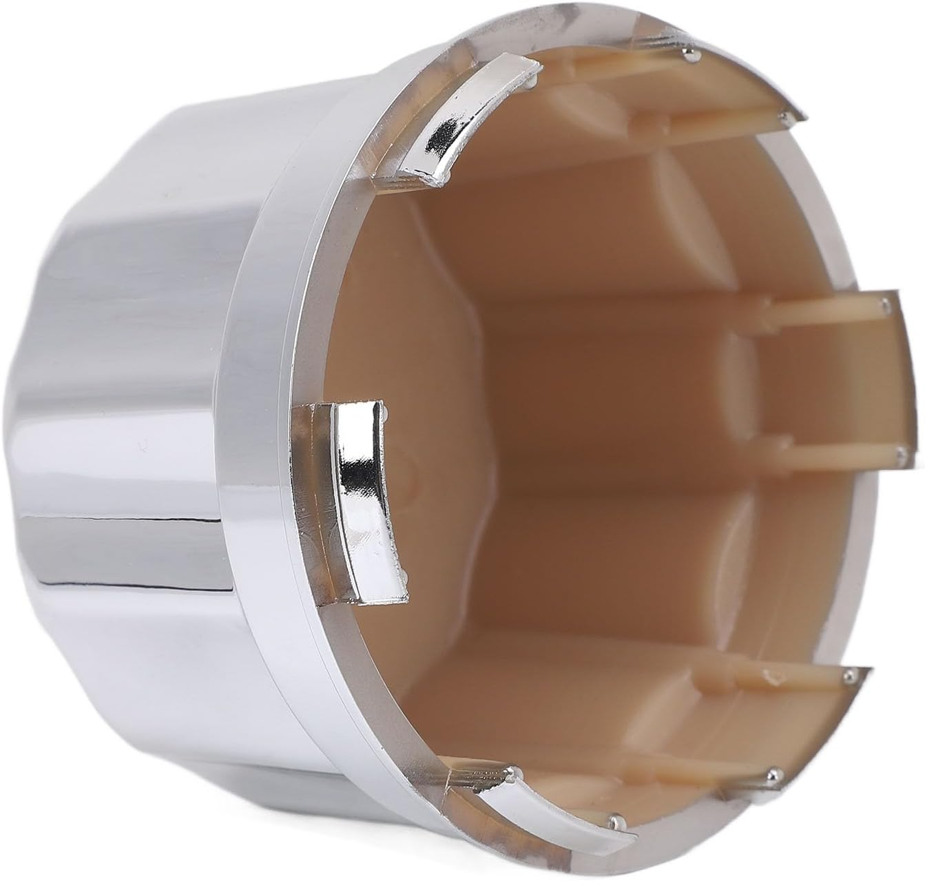 Tyre Wheel Hub Cap Cover, 4 Pieces ATV Tire Center Wheel Hub Cap Electroplated Surface for 8" 10" 12" 14" Alloy Wheels ATV Quad image number 2