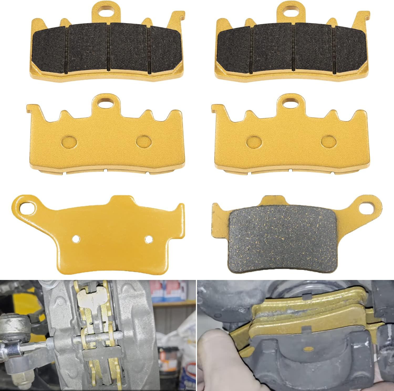 Premium Ceramic Front & Rear Brake Pad Set Fit for Can-Am Spyder RS RS-S RT RT-S ST F3 F3-S F3-T, Brake Pads Kit for Cam Am Spyder 2013 to Current
