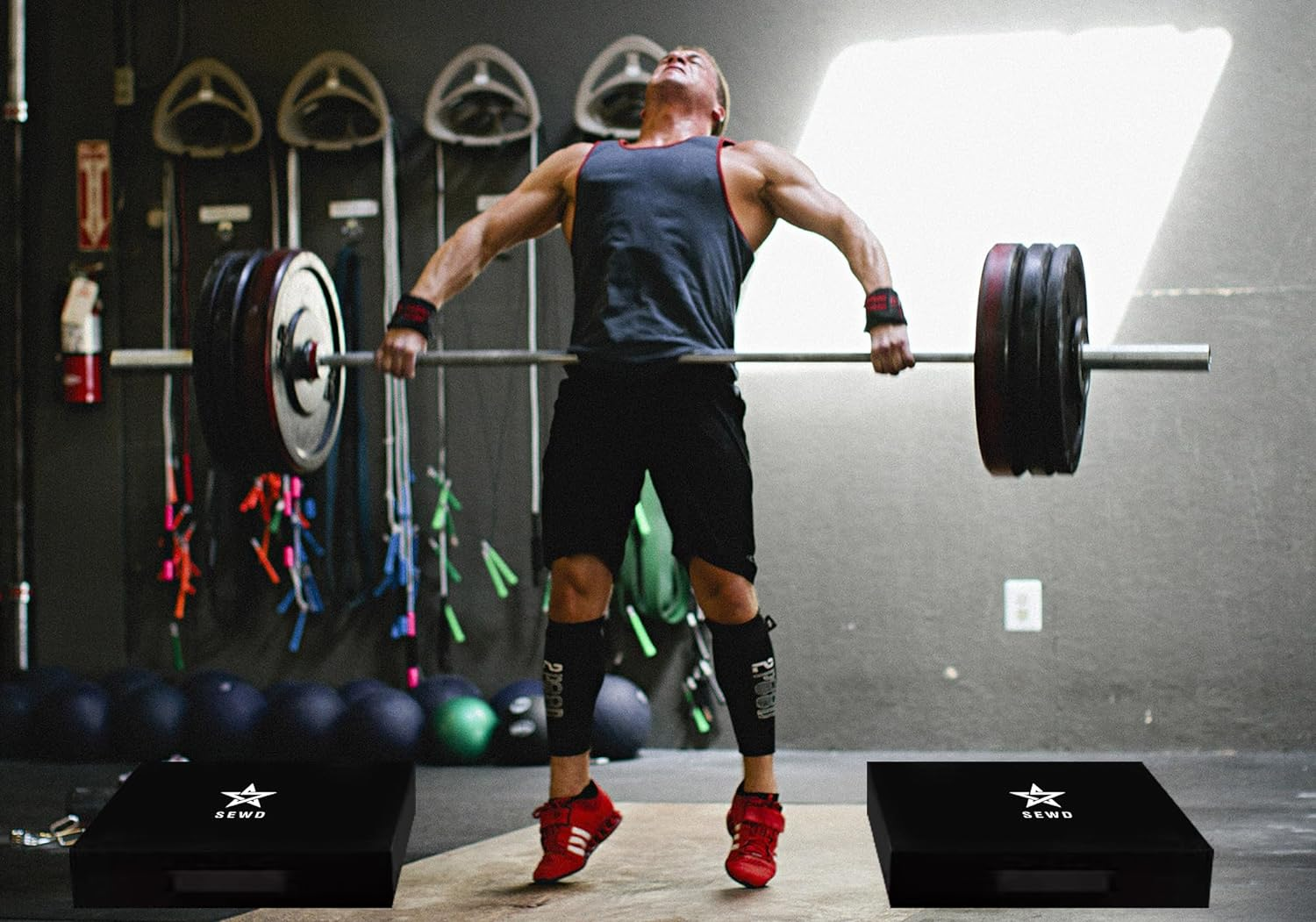 SEWD Weightlifting Crash Pad Noise Reducing Weight Pads for Floor Protection, Set of 2 Silencer Drop Pads image number 1